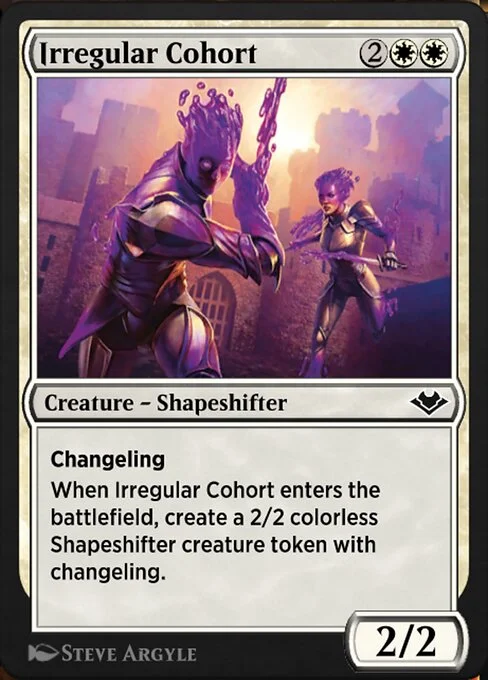Irregular Cohort, carta Magic di tipo Creature — Shapeshifter illustrata da Steve Argyle