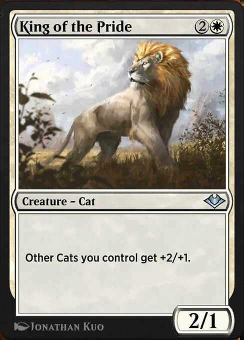 King of the Pride, carta Magic di tipo Creature — Cat illustrata da Jonathan Kuo