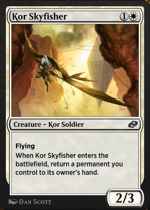 Kor Skyfisher, carta Magic di tipo Creature — Kor Soldier illustrata da Dan Murayama Scott
