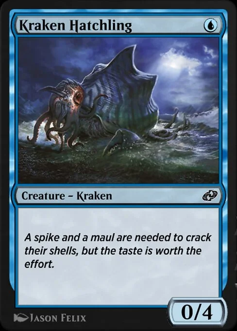 Kraken Hatchling, carta Magic di tipo Creature — Kraken illustrata da Jason Felix