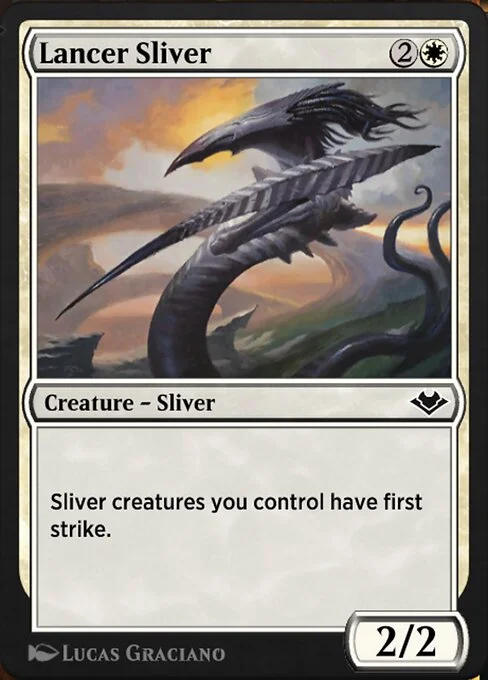 Lancer Sliver, carta Magic di tipo Creature — Sliver illustrata da Lucas Graciano