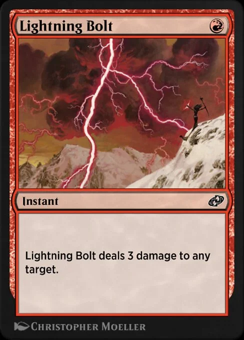 Lightning Bolt, carta Magic di tipo Instant illustrata da Christopher Moeller