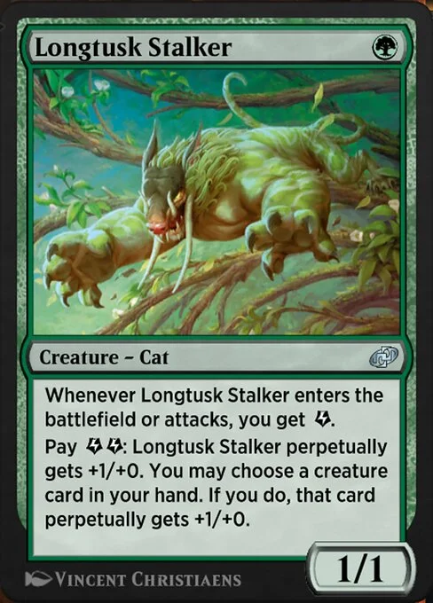 Longtusk Stalker, carta Magic di tipo Creature — Cat illustrata da Vincent Christiaens
