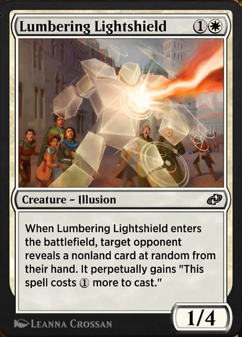 Lumbering Lightshield, carta Magic di tipo Creature — Illusion illustrata da Leanna Crossan