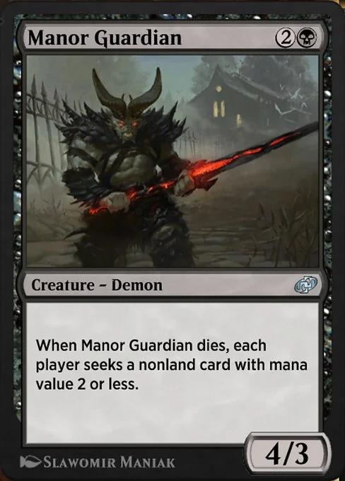 Manor Guardian, carta Magic di tipo Creature — Demon illustrata da Slawomir Maniak