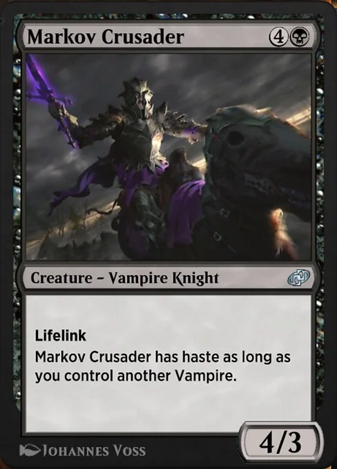 Markov Crusader, carta Magic di tipo Creature — Vampire Knight illustrata da Johannes Voss