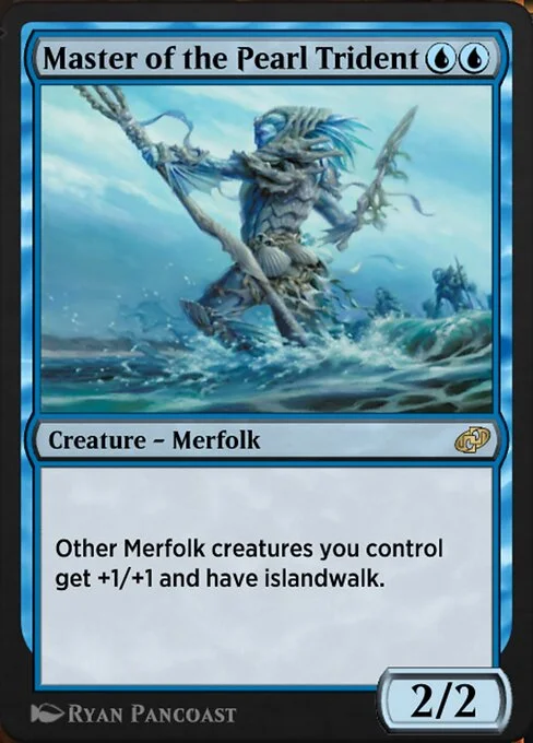 Master of the Pearl Trident, carta Magic di tipo Creature — Merfolk illustrata da Ryan Pancoast
