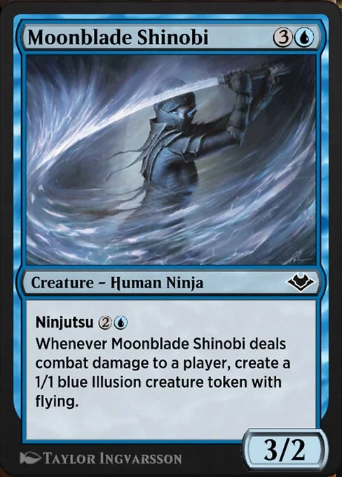 Moonblade Shinobi, carta Magic di tipo Creature — Human Ninja illustrata da Taylor Ingvarsson