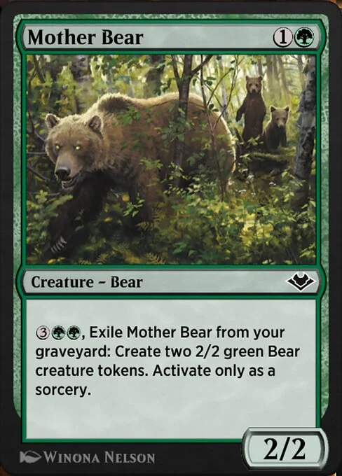 Mother Bear, carta Magic di tipo Creature — Bear illustrata da Winona Nelson