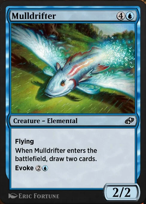Mulldrifter, carta Magic di tipo Creature — Elemental illustrata da Eric Fortune