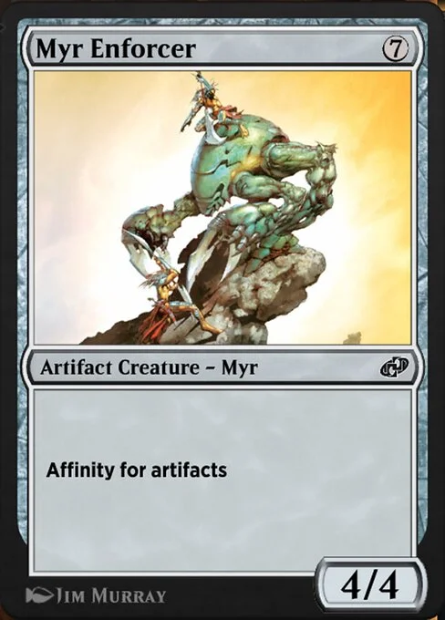 Myr Enforcer, carta Magic di tipo Artifact Creature — Myr illustrata da Jim Murray