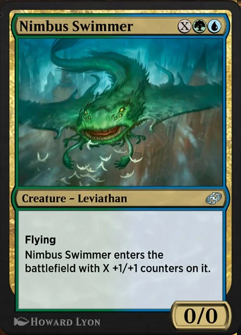 Nimbus Swimmer, carta Magic di tipo Creature — Leviathan illustrata da Howard Lyon