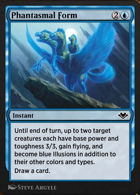 Phantasmal Form, carta Magic di tipo Instant illustrata da Steve Argyle