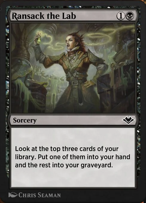 Ransack the Lab, carta Magic di tipo Sorcery illustrata da Chris Seaman