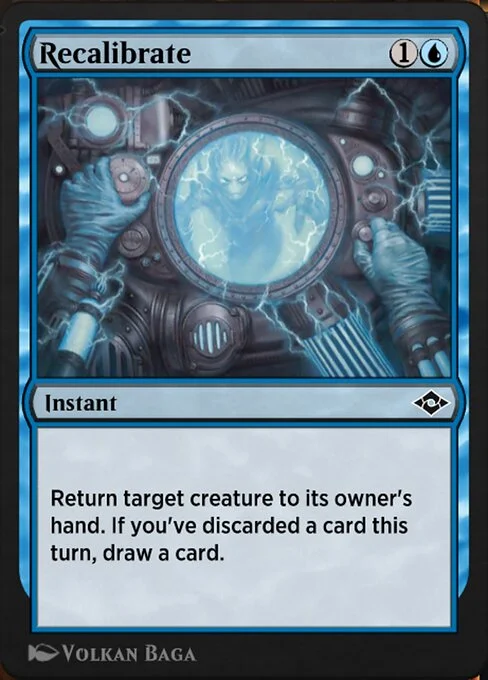 Recalibrate, carta Magic di tipo Instant illustrata da Volkan Baǵa