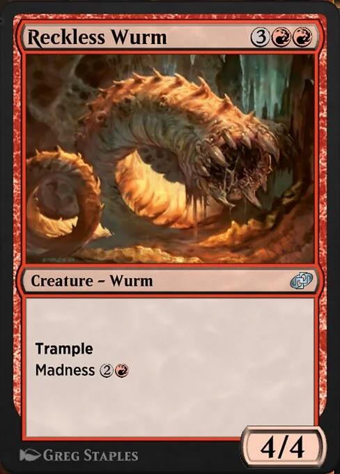 Reckless Wurm, carta Magic di tipo Creature — Wurm illustrata da Greg Staples