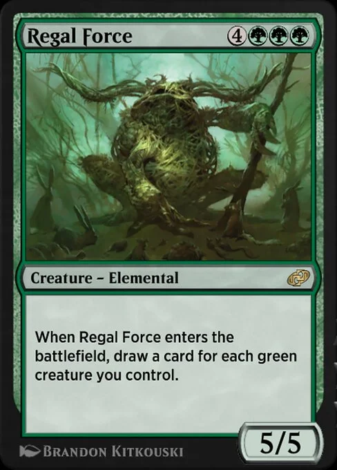 Regal Force, carta Magic di tipo Creature — Elemental illustrata da Brandon Kitkouski