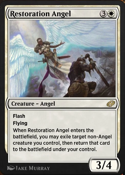 Restoration Angel, carta Magic di tipo Creature — Angel illustrata da Jake Murray