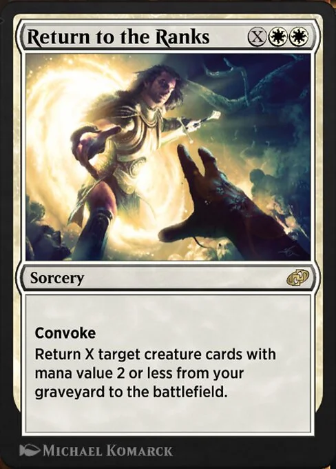 Return to the Ranks, carta Magic di tipo Sorcery illustrata da Michael Komarck