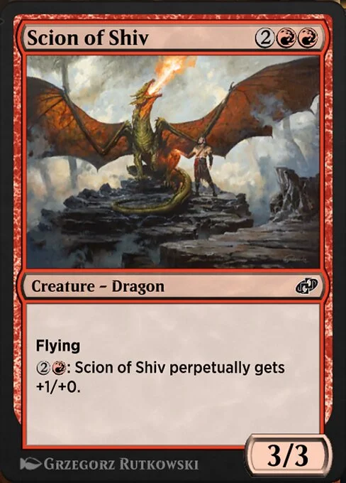 Scion of Shiv, carta Magic di tipo Creature — Dragon illustrata da Grzegorz Rutkowski