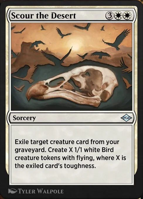 Scour the Desert, carta Magic di tipo Sorcery illustrata da Tyler Walpole