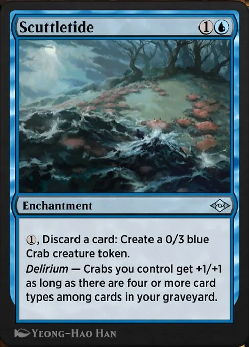 Scuttletide, carta Magic di tipo Enchantment illustrata da Yeong-Hao Han