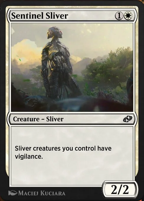 Sentinel Sliver, carta Magic di tipo Creature — Sliver illustrata da Maciej Kuciara