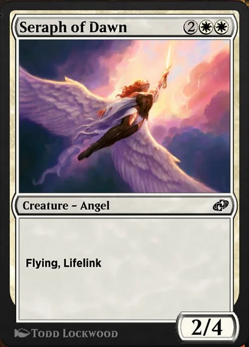 Seraph of Dawn, carta Magic di tipo Creature — Angel illustrata da Todd Lockwood