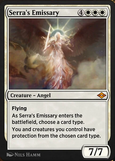 Serra's Emissary, carta Magic di tipo Creature — Angel illustrata da Nils Hamm