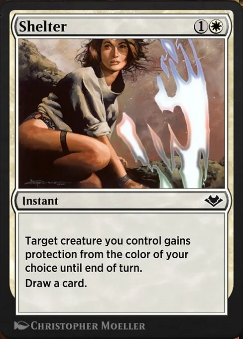Shelter, carta Magic di tipo Instant illustrata da Christopher Moeller