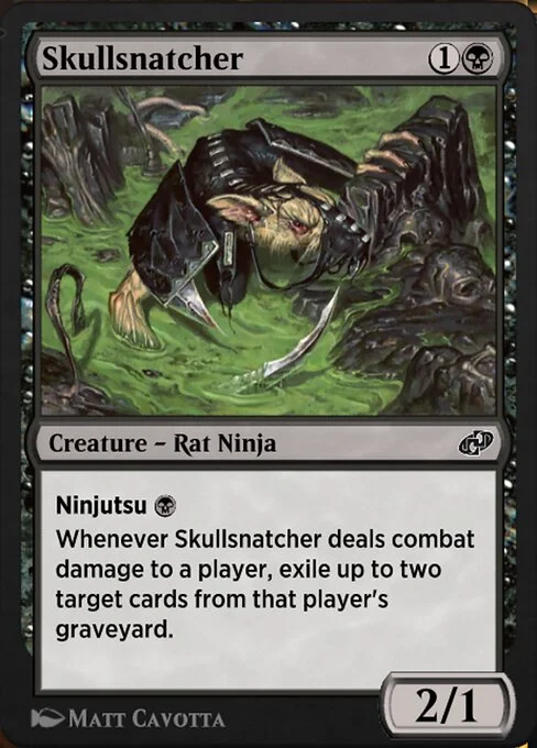 Skullsnatcher, carta Magic di tipo Creature — Rat Ninja illustrata da Matt Cavotta