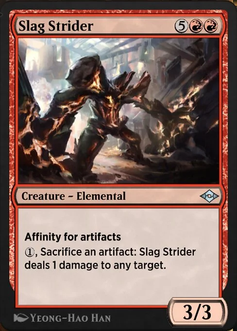 Slag Strider, carta Magic di tipo Creature — Elemental illustrata da Yeong-Hao Han