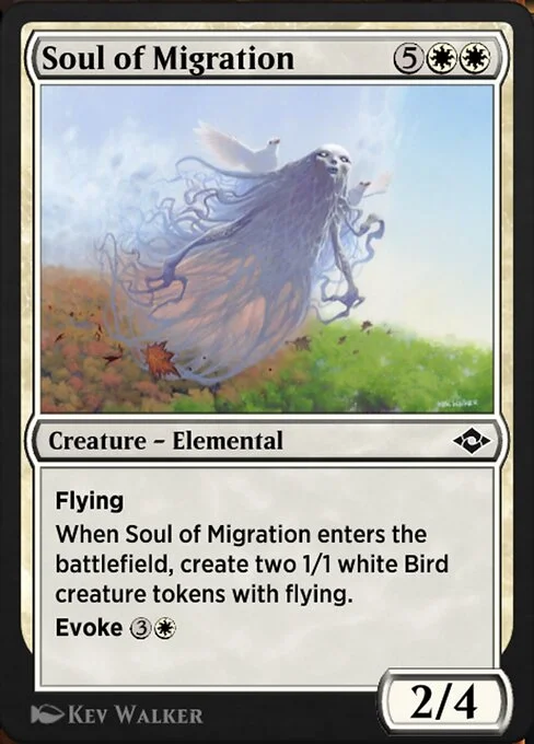 Soul of Migration, carta Magic di tipo Creature — Elemental illustrata da Kev Walker