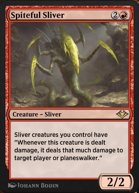 Spiteful Sliver, carta Magic di tipo Creature — Sliver illustrata da Johann Bodin