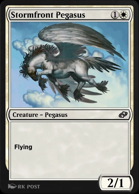 Stormfront Pegasus, carta Magic di tipo Creature — Pegasus illustrata da rk post