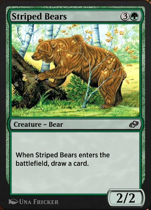 Striped Bears, carta Magic di tipo Creature — Bear illustrata da Una Fricker