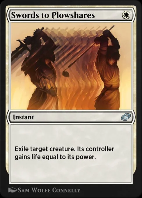 Swords to Plowshares, carta Magic di tipo Instant illustrata da Sam Wolfe Connelly