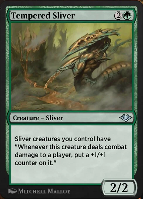 Tempered Sliver, carta Magic di tipo Creature — Sliver illustrata da Mitchell Malloy