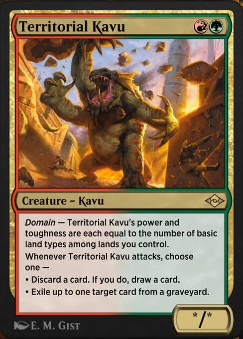 Territorial Kavu, carta Magic di tipo Creature — Kavu illustrata da E. M. Gist