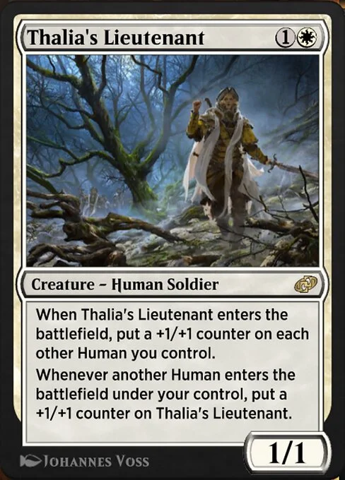 Thalia's Lieutenant, carta Magic di tipo Creature — Human Soldier illustrata da Johannes Voss