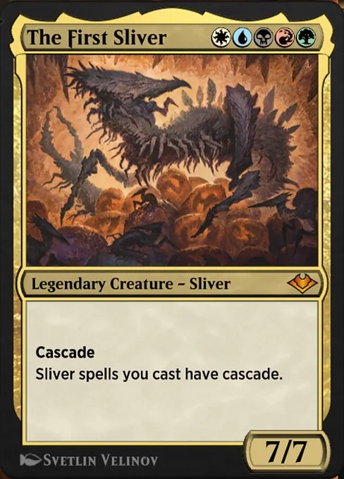 The First Sliver, carta Magic di tipo Legendary Creature — Sliver illustrata da Svetlin Velinov