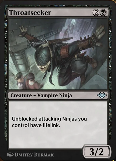 Throatseeker, carta Magic di tipo Creature — Vampire Ninja illustrata da Dmitry Burmak
