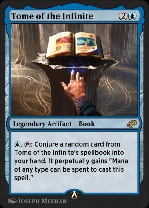 Tome of the Infinite, carta Magic di tipo Legendary Artifact — Book illustrata da Joseph Meehan