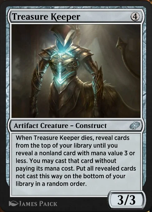 Treasure Keeper, carta Magic di tipo Artifact Creature — Construct illustrata da James Paick