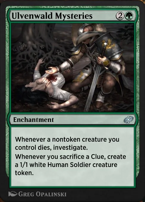 Ulvenwald Mysteries, carta Magic di tipo Enchantment illustrata da Greg Opalinski