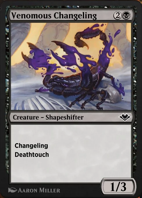 Venomous Changeling, carta Magic di tipo Creature — Shapeshifter illustrata da Aaron Miller