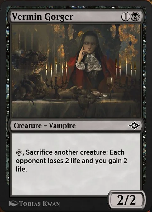 Vermin Gorger, carta Magic di tipo Creature — Vampire illustrata da Tobias Kwan