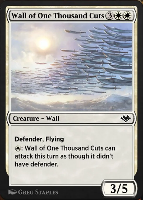 Wall of One Thousand Cuts, carta Magic di tipo Creature — Wall illustrata da Greg Staples