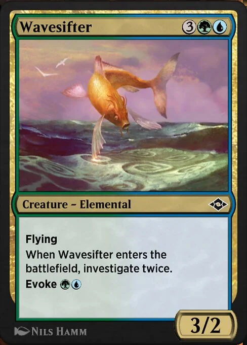 Wavesifter, carta Magic di tipo Creature — Elemental illustrata da Nils Hamm