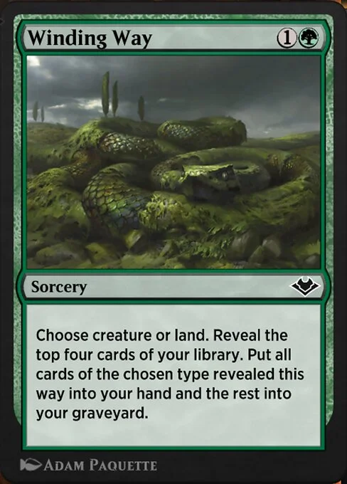 Winding Way, carta Magic di tipo Sorcery illustrata da Adam Paquette